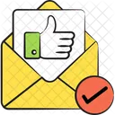 Correio Aprovado Cheque Carta Ícone