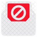 Correo Bloquear Prohibido Icono