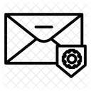 Correo de seguridad de internet con configuración en escudo  Icon
