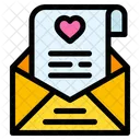 Abrir Correo Electronico Carta De Amor Corazon Icono