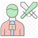 Icone De Couleur Lineaire Correspondant De Guerre Icon