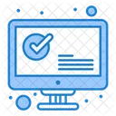 Correto Marcado Monitor Ícone