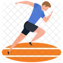 Atleta Corriendo Deportista Icono