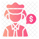 Corrupted People Money Icon