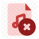 Corrupted Audio File Icons Corrupted Audio File Note Icon