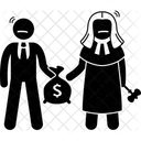 Corrupted Judge Currupt Corruption Icon