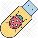 Corrupted Stick Infected Flash Drive Infected Memory Stick Icon