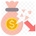 Corruption Argent Perte Icône