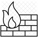 Firewall Sistema De Seguridad Llama Icono