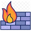 Firewall Sistema De Seguridad Llama Icono