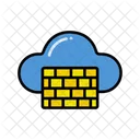 Firewall En La Nube Base De Datos Nube Icono