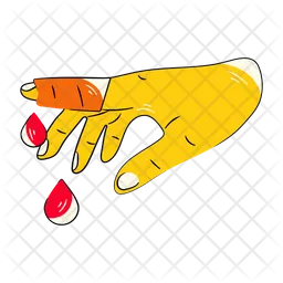 Corte de dedo  Icono