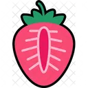 Corte De Morango Morango Fruta Icon