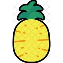 Corte De Pina Pina Fruta Icono