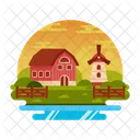 Paisaje de granja  Icono