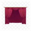 Cortina Teatro Vermelho Ícone