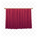 Cortina Teatro Vermelho Ícone