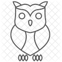 Animals And Wildlife Pack Owl Thin Line Icon Ícone