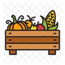 Verduras Frutas Caja Icono