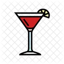 Cosmopolita Coctel Vidrio Icono