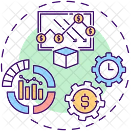 Cost background analysis  Icon