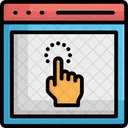 Cost Per Click Online Business Online Work Icon