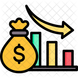 Cost Reduction Icon - Download in Colored Outline Style