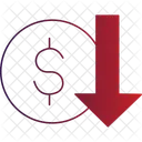 Cost reduction dollar down  Icon