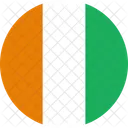 Costa Divoire Bandera Icono