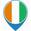 Costa Divoire Bandera Icono