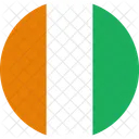 Costa Divoire Bandera Icono