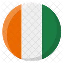 Cote Divoire Costa De Marfil Bandera Icono
