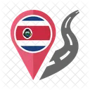 Costa Rica Flagge Symbol