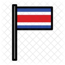 Costa Rica Pais Bandeira Ícone