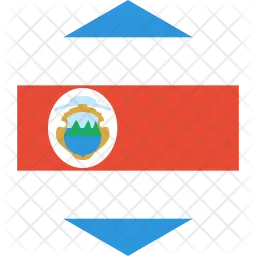 Costa Rica Flag Icono
