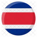 Costa Rica Flag Country Icon