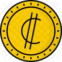 Costa Rica Doppelpunkt Munze Geld Symbol
