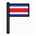 Costa Rica Land Flagge Symbol