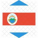 Costa Rica Flagge Symbol