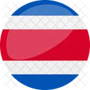 Costa Rica Flag Country Icon