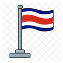 Costa Rica Land Flagge Symbol
