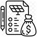 Costo Presupuesto Gastos Solares Icono