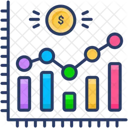 Costs and Revenues Chart  Icon