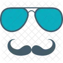 Costume Glasses Hipster Mask Icon