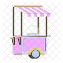 Cotton Candy Cart Striped Icon