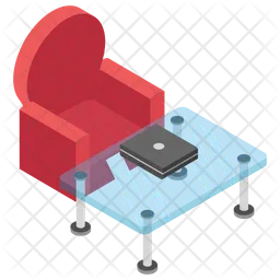 Couch And Table  Icon