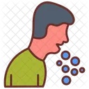 Coughing Droplets Virus Transmission Cough Plume Icon