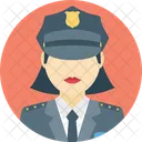Flic Flic Dame Officier Icon