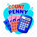 Count Penny Budgeting Accounting Icon