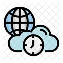 Countdown Time Cloud Service Icon